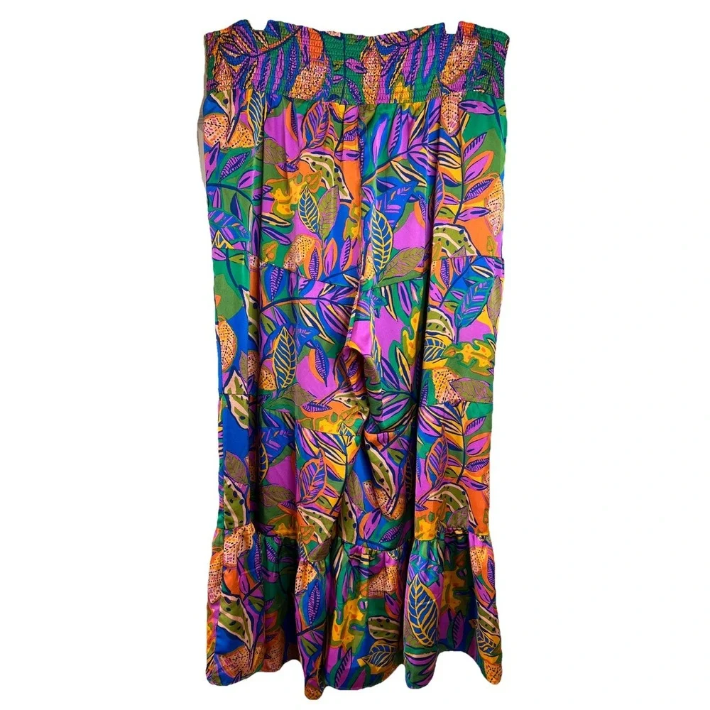NWT $69 SUGARLIPS Curve Tropical Flowy‎ Multicolored Vacation Pants Size 2X